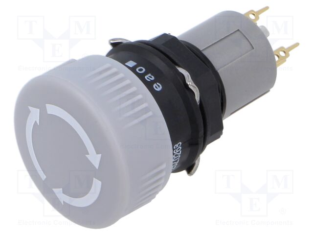 Switch: push-button; 16mm; Stabl.pos: 2; NC x2; grey; none; IP65