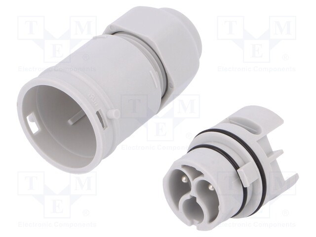 Connector: AC supply; screw terminal; male; 9÷12mm; 1÷2.5mm2; 16A