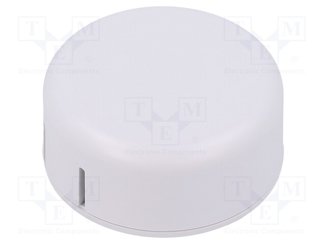 Enclosure: for alarms; Z: 20.3mm; ABS; white; Ø: 45mm