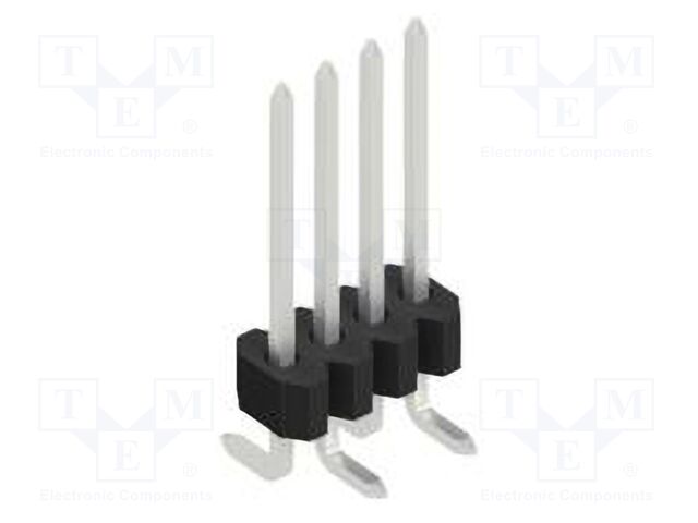 Connector: pin strips; pin header; male; PIN: 4; 1.27mm; SMT; 1x4
