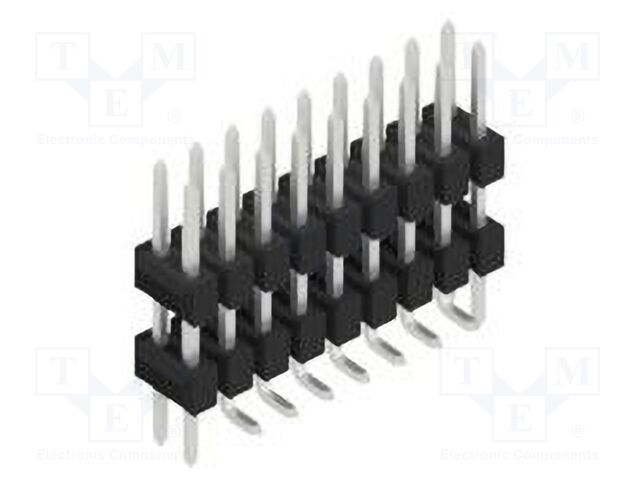 Connector: pin strips; pin header; male; PIN: 18; 2.54mm; SMT; 2x9