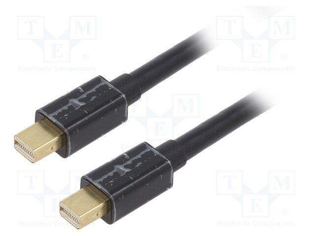 Cable; DisplayPort 1.2; mini DisplayPort plug,both sides; 1.8m
