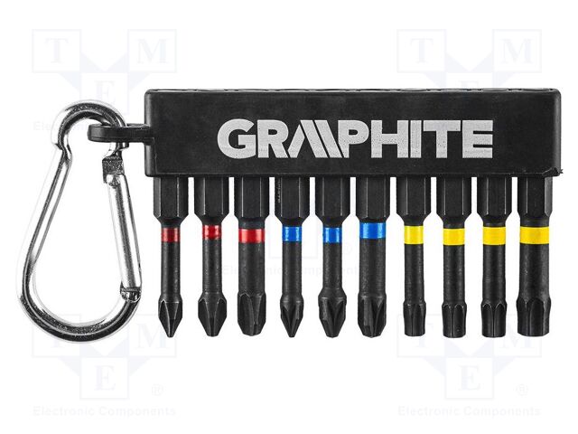 Kit: screwdriver bits; hex key,Phillips,Pozidriv®,Torx®; 50mm
