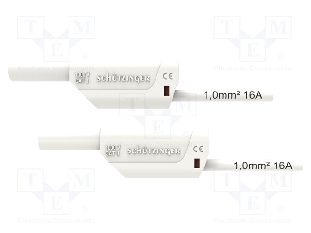 Test lead; 16A; 4mm banana plug-4mm banana plug; Urated: 1kV