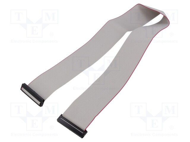 Ribbon cable with IDC connectors; 40x28AWG; Cable ph: 1mm; 0.6m