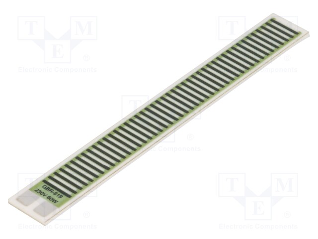 Resistor: thick film; heating; glued; 881.6Ω; 60W; 76.2x9.53x1mm