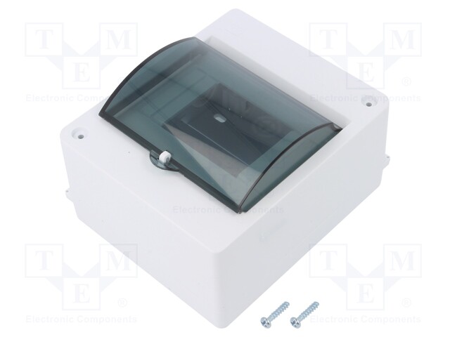 Enclosure: for modular components; IP20; white; No.of mod: 5; 400V