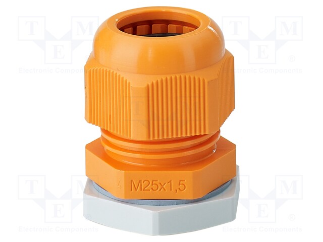 Cable gland; M25; 1.5; IP66; polyamide; orange