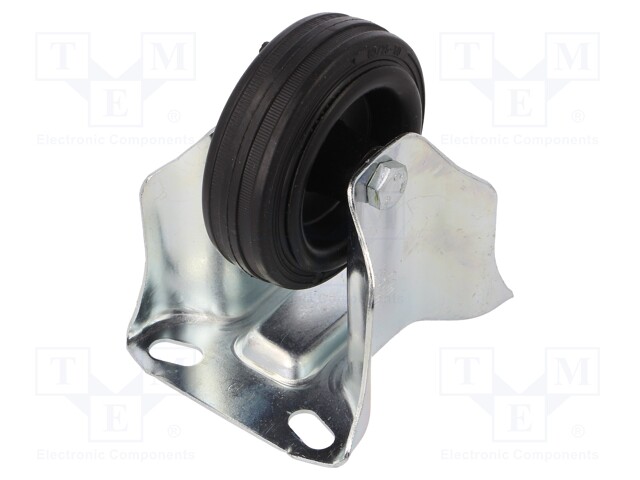 Transport wheel; Ø: 80mm; W: 25mm; H: 107mm; rigid; Dyn.load: 650N