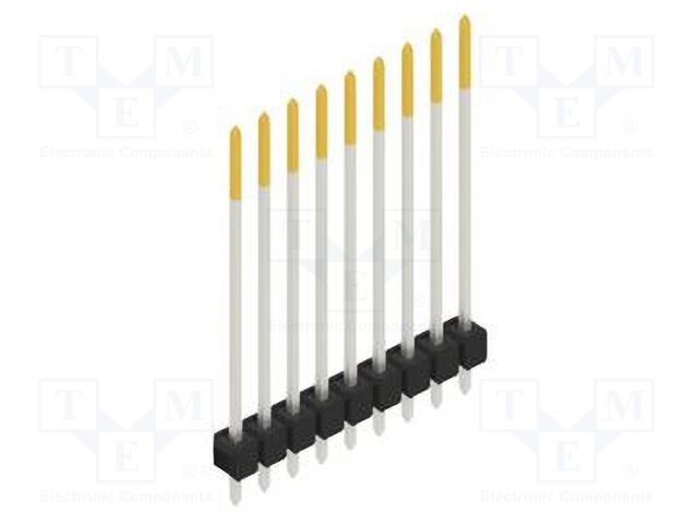 Connector: pin strips; pin header; male; PIN: 9; 2.54mm; THT; 1x9