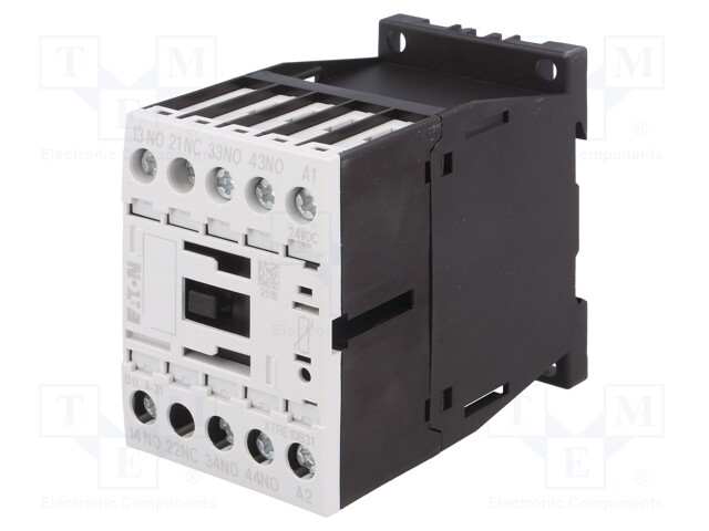 Contactor: 4-pole; NC + NO x3; 24VDC; 4A; DIN; DILA-31; W: 45mm