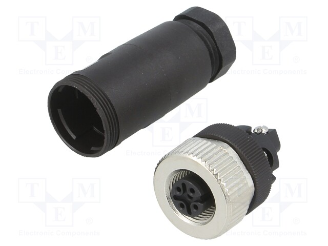 Plug; M12; PIN: 5; female; A code-DeviceNet / CANopen; for cable