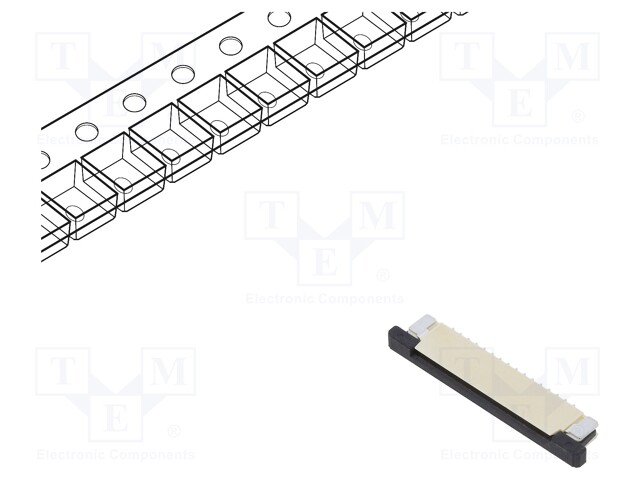 Connector: FFC/FPC; Plating: tinned; SMT; PIN: 16; 1mm; horizontal