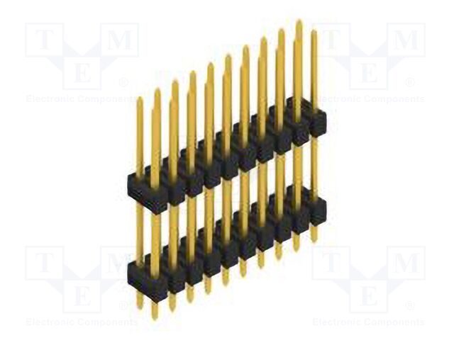 Connector: pin strips; pin header; male; PIN: 20; 2.54mm; THT; 2x10