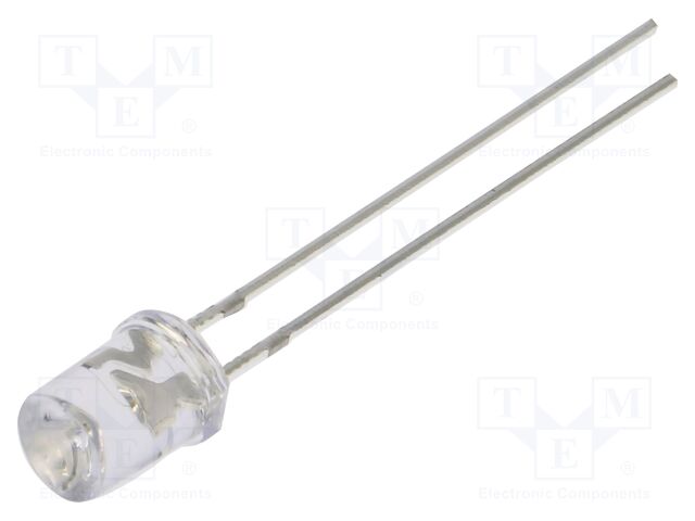 LED; green; 5mm; 750mcd; 120°; Front: recessed; 5VDC; No.of term: 2