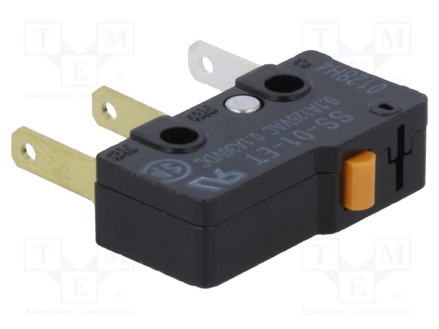 Microswitch SNAP ACTION; without lever; SPDT; 0.1A/125VAC; Pos: 2