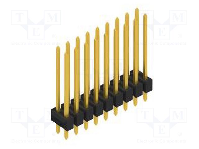 Connector: pin strips; pin header; male; PIN: 18; 2.54mm; THT; 2x9