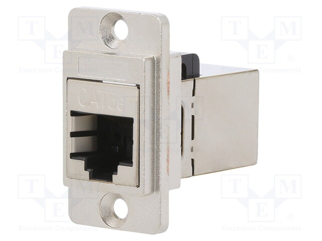 Coupler; DUALSLIM; Cat: 5e; shielded; Layout: 8p8c; 29mm; Mat: metal