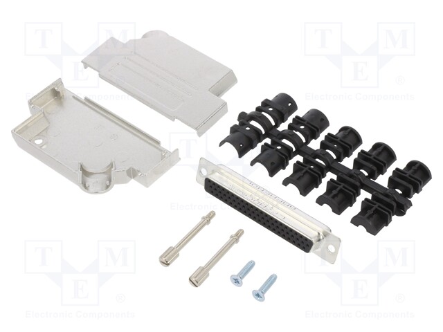 D-Sub HD; PIN: 62; female; shielded; angled 45°; soldering; UNC4-40