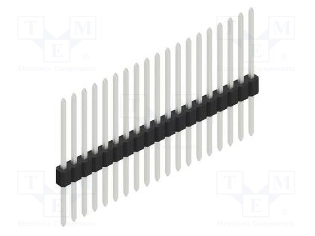 Connector: pin strips; pin header; male; PIN: 19; 1.27mm; THT; 1x19