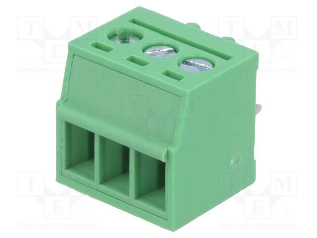 PCB terminal block; straight; 3.5mm; ways: 3; on PCBs; 1.5mm2; 12A