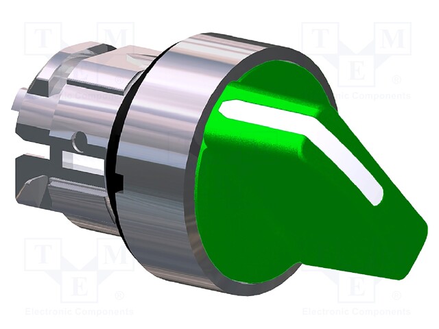 Switch: rotary; Stabl.pos: 2; 22mm; green; Illumin: none; IP66; Pos: 2