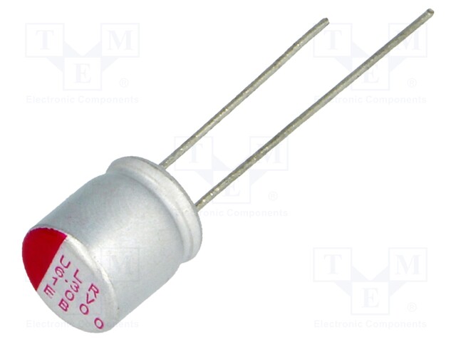 Capacitor: polymer; 1000uF; 6.3VDC; ESR: 7mΩ; THT; ±20%; -55÷105°C