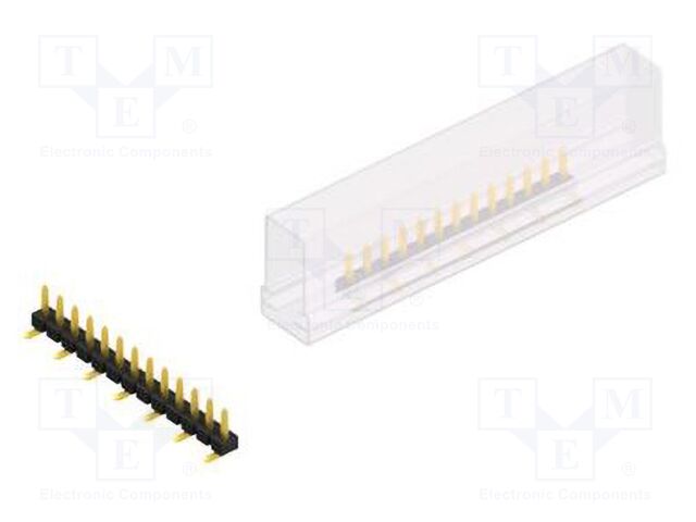 Connector: pin strips; pin header; male; PIN: 13; 2.54mm; SMT; 1x13