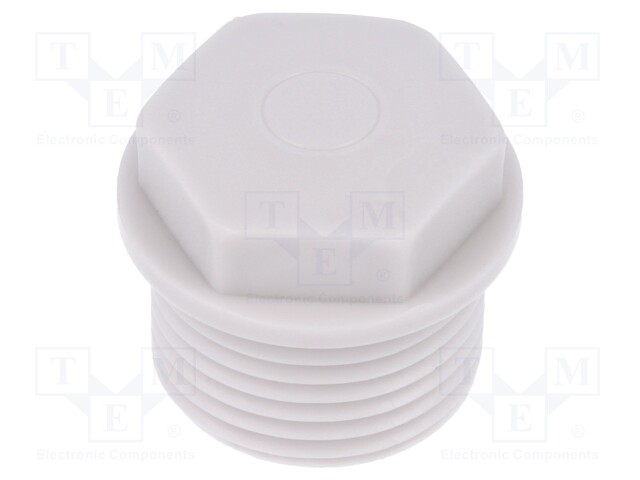 Stopper; M20; IP54; Mat: polyamide; grey; with pierceable membrane