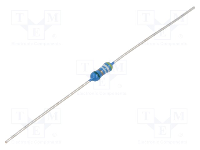 Resistor: metal film; THT; 49.9Ω; 250mW; ±0.5%; 6.3x2.3mm; 10ppm/°C