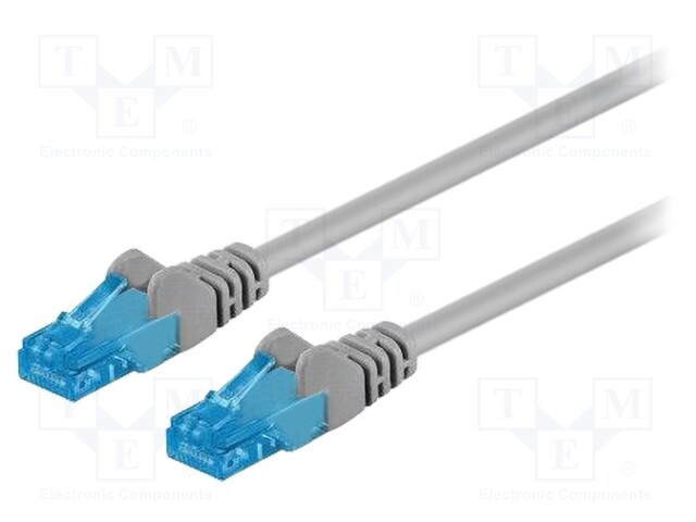 Patch cord; U/UTP; 6a; stranded; Cu; LSZH; grey; Len: 2m; 26AWG