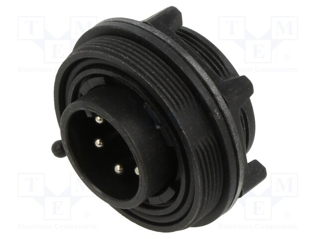Connector: circular; socket; male; PIN: 6; 5A; 277V; IP68,IP69K