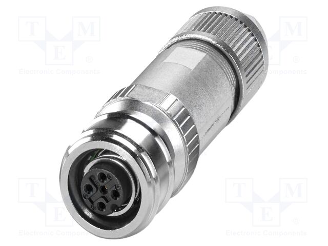 Connector: M12; plug; PIN: 4; 48V; straight; IP65; push-lock; A code