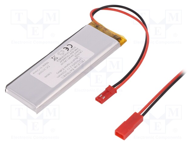 Re-battery: Li-Po; 3.7V; 1500mAh; Leads: cables; 5.8x30x83mm