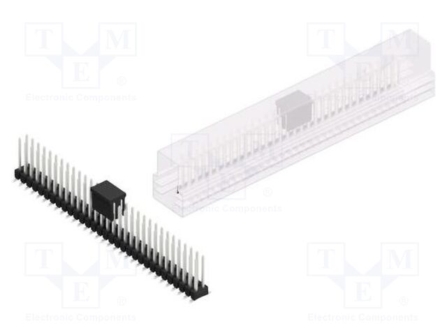 Connector: pin strips; pin header; male; PIN: 62; 2.54mm; SMT; 2x31
