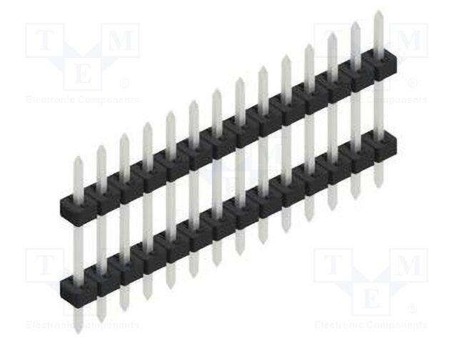 Connector: pin strips; pin header; male; PIN: 14; 2mm; THT; 1x14