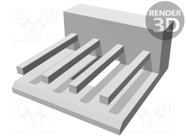 Socket; wire-board; male; EI; 2.5mm; PIN: 4; THT; 3.5A; tinned