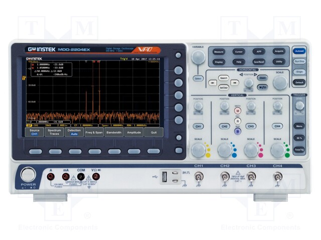 Oscilloscope: digital; Band: ≤70MHz; Channels: 4; 10Mpts/ch