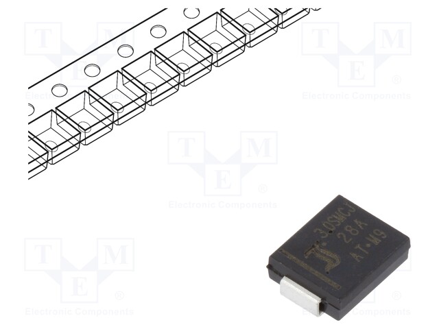 Diode: transil; 3kW; 31.1÷34.5V; 66A; unidirectional; SMC