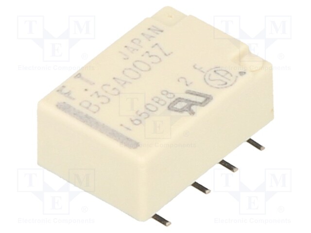 Relay: electromagnetic; DPDT; Ucoil: 3VDC; 0.3A/125VAC; 1A/30VDC