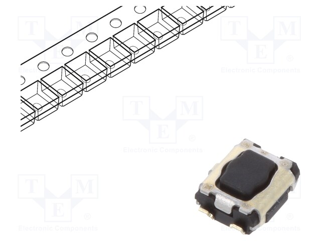 Microswitch TACT; SPST; Pos: 2; SMT; none; 1N; 2.9x3.5x1.4mm; 1.7mm