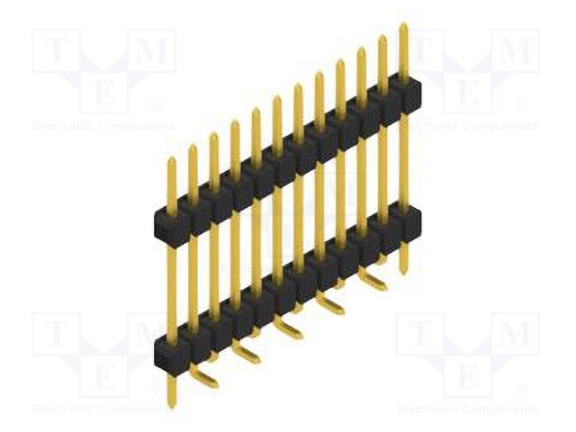 Connector: pin strips; pin header; male; PIN: 12; 2.54mm; SMT; 1x12