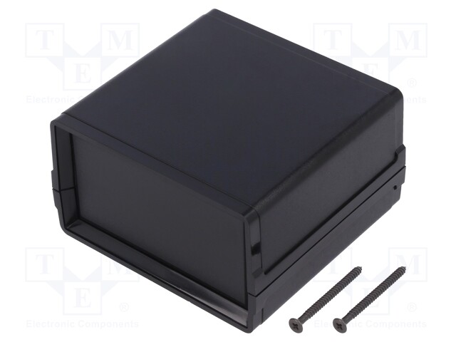 Enclosure: with panel; MINI CAB; X: 80mm; Y: 85mm; Z: 48mm; black