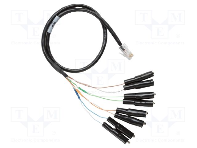 Test lead; RJ45 plug,crocodile clip x8