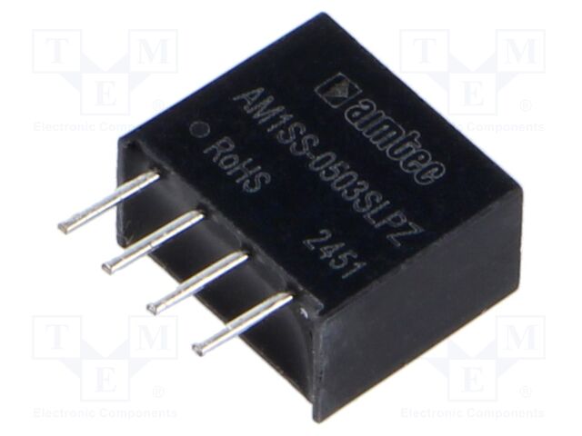 Converter: DC/DC; 1W; Uin: 4.5÷5.5V; Uout: 3.3VDC; Iout: 303mA; SIP4