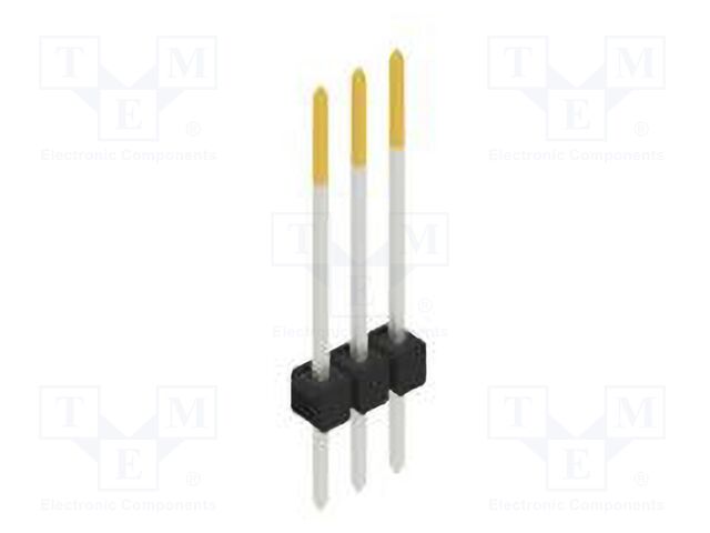 Connector: pin strips; pin header; male; PIN: 3; 2.54mm; THT; 1x3