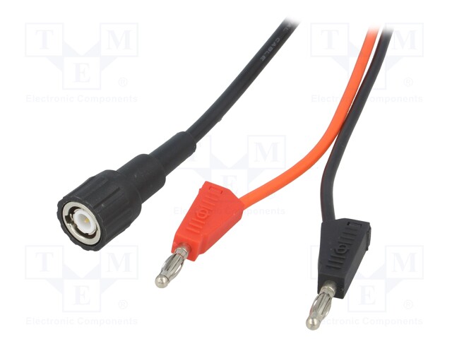 Test lead; 1.2m; Structure: 2x 4mm banana plug-BNC plug