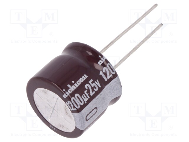 Capacitor: electrolytic; low impedance; THT; 1200uF; 25VDC; ±20%
