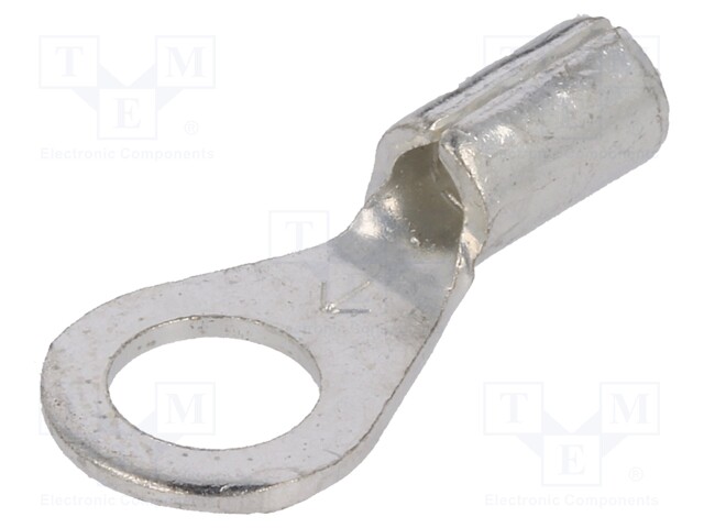 Ring terminal; M4,5; crimped; for cable; non-insulated; copper