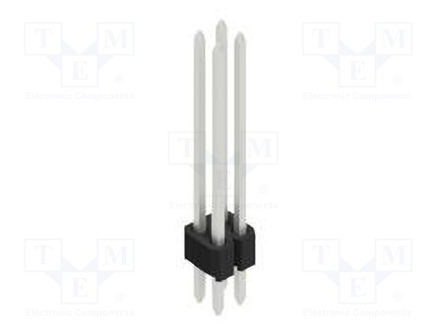 Connector: pin strips; pin header; male; PIN: 4; 1.27mm; THT; 2x2